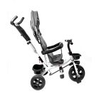 MK H-Trike Hero trojkolka s rodičovskou rukoväťou a opierkou na nohy – sivej-biela farba