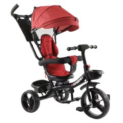   MK H-Trike Hurricane trojkolka s otočným sedadlom o 360 stupňov – červeno-čierna farba