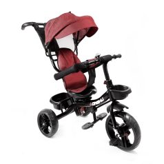   MK H-Trike Hurricane trojkolka s otočným sedadlom o 360 stupňov – červeno-čierna farba