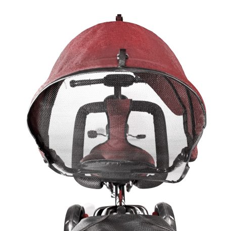 MK H-Trike Hurricane trojkolka s otočným sedadlom o 360 stupňov – červeno-čierna farba