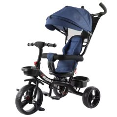   MK H-Trike Hurricane trojkolka s otočným sedadlom o 360 stupňov – modro-čierna farba