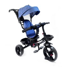   MK H-Trike Hurricane trojkolka s otočným sedadlom o 360 stupňov – modro-čierna farba