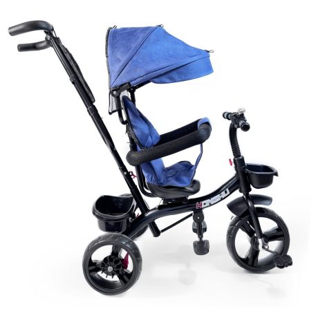 MK H-Trike Hurricane trojkolka s otočným sedadlom o 360 stupňov – modro-čierna farba