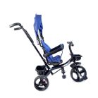 MK H-Trike Hurricane trojkolka s otočným sedadlom o 360 stupňov – modro-čierna farba