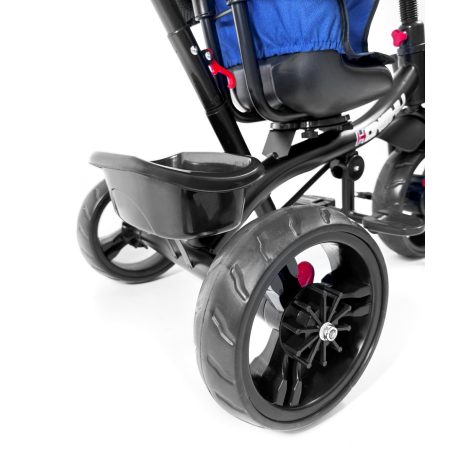 MK H-Trike Hurricane trojkolka s otočným sedadlom o 360 stupňov – modro-čierna farba