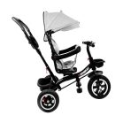 MK H-Trike Hawk trojkolka s otočným sedadlom o 360 stupňov, s opierkou na nohy – sivá farba