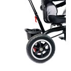 MK H-Trike Hawk trojkolka s otočným sedadlom o 360 stupňov, s opierkou na nohy – sivá farba