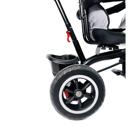 MK H-Trike Hawk trojkolka s otočným sedadlom o 360 stupňov, s opierkou na nohy – sivá farba