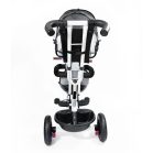 MK H-Trike Hawk trojkolka s otočným sedadlom o 360 stupňov, s rodičovskou rukoväťou a opierkou na nohy v sivej farbe