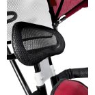 MK H-Trike Hunter trojkolka s rodičovskou rukoväťou a opierkou na nohy v červeno-čiernej farbe