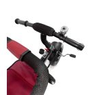 MK H-Trike Hunter trojkolka s rodičovskou rukoväťou a opierkou na nohy v červeno-čiernej farbe