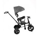 MK H-Trike Hunter trojkolka s rodičovskou rukoväťou a opierkou na nohy v sivej farbe