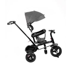   MK H-Trike Hunter trojkolka s rodičovskou rukoväťou a opierkou na nohy v sivej farbe