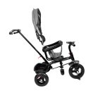 MK H-Trike Hunter trojkolka s rodičovskou rukoväťou a opierkou na nohy v sivej farbe