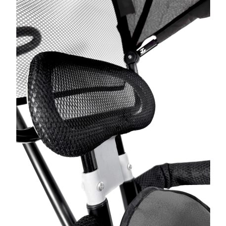 MK H-Trike Hunter trojkolka s rodičovskou rukoväťou a opierkou na nohy v sivej farbe