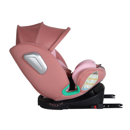 ISOFIX 360° otočná autosedačka Mama Kiddies iSize Journey (40–150 cm) v ružovej farbe,  slnečná clona ako darček