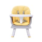 Mama Kiddies Denver 6v1 multifunkčná jedálenská stolička žltá so sadou hračiek ako darček