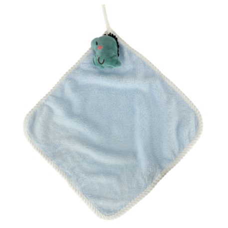 Detská osuška na ruky 30x30cm modrá - dinosaurus