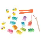 Montessori drevená magnetická rybárska hračka s rybami a včelami