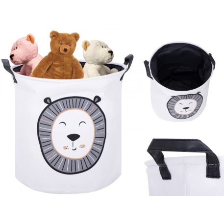 Detský látkový kôš na hračky so vzorom leva