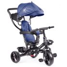 Fix Lite 3v1 trojkolka s vodiacou páčkou a stupačkami, modrá (sedadlo otočné o 360°)