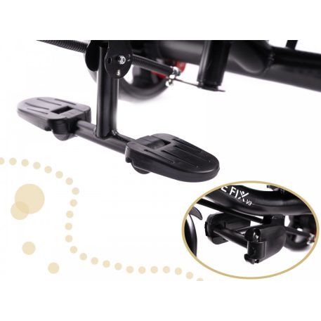 Fix Lite 3v1 trojkolka s vodiacou páčkou a stupačkami, modrá (sedadlo otočné o 360°)