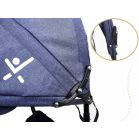 Fix Lite 3v1 trojkolka s vodiacou páčkou a stupačkami, modrá (sedadlo otočné o 360°)