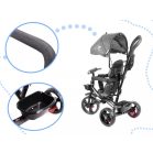 Fix Lite 3in1 tricikli szülőkormánnyal és lábtartóval szürke színben (360°-ban forgatható ülés)