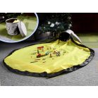 Vodotesný úložný box na hračky 2 v 1 s hracou podložkou - žlto-šedá