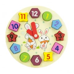 Drevená edukačná hračka - hodiny 18 cm