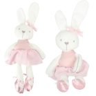 Plyšový maskot zajačik v ružových šatách – 42 cm