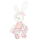 Plyšový maskot zajačik v ružových šatách – 42 cm
