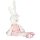 Plyšový maskot zajačik v ružových šatách – 42 cm