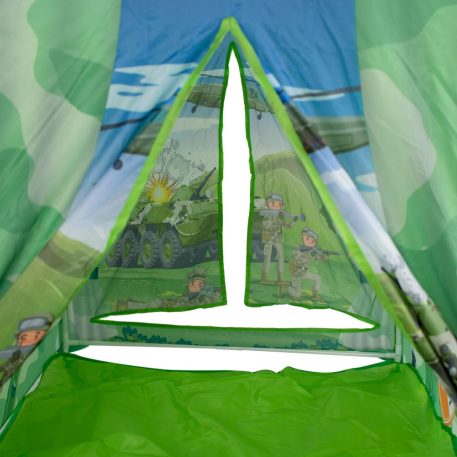 Skladací stan na hranie s vojenským dizajnom - 103 cm