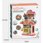 Happy Kitchen 46 dielna detská kuchynská súprava v pink farbe