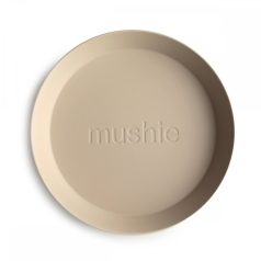 Mushie okrúhla miska 2 ks - Vanilla