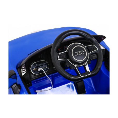 Elektrické auto Audi R8 s dvojitým motorom s modrou farbou s koženým sedadlom EKO- Diaľkové ovládanie