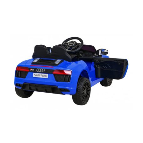 Elektrické auto Audi R8 s dvojitým motorom s modrou farbou s koženým sedadlom EKO- Diaľkové ovládanie