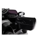 Audi R8 elektrické policajné auto s dvojitým motorom v čiernej farbe so sedadlom z ekokože na diaľkové ovládanie