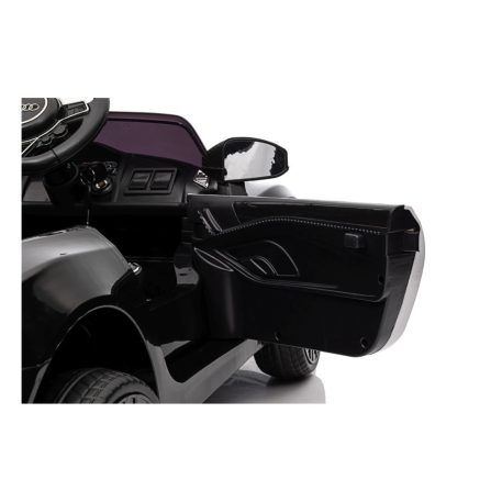 Audi R8 elektrické policajné auto s dvojitým motorom v čiernej farbe so sedadlom z ekokože na diaľkové ovládanie