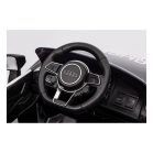 Audi R8 elektrické policajné auto s dvojitým motorom v čiernej farbe so sedadlom z ekokože na diaľkové ovládanie