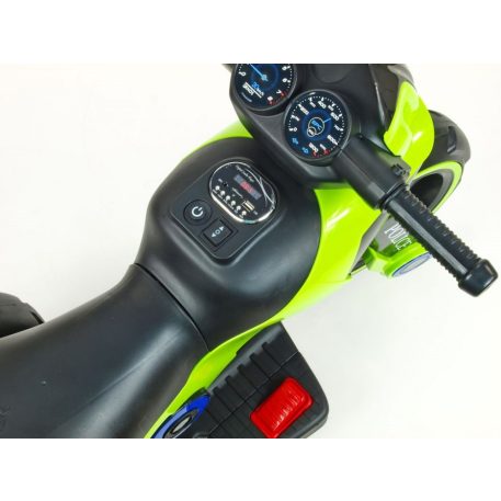 Zöld elektromos rendőrmotor