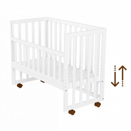 Detská postieľka k posteli v bielej farbe