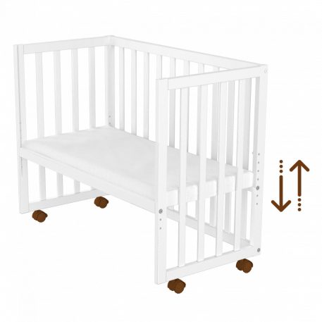 Detská postieľka k posteli v bielej farbe