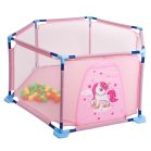 Unikornisos járóka 40 darab labdával