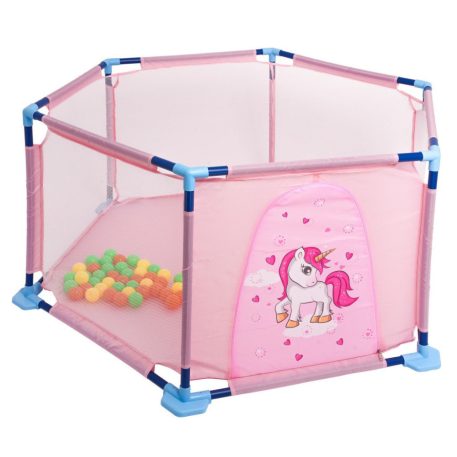 Unikornisos járóka 40 darab labdával