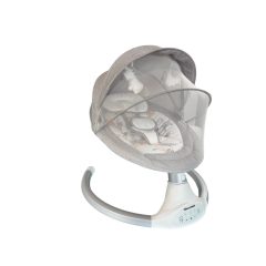   Mama Kiddies prémiová 2-v-1 elektrická hojdačka a lehátko s diaľkovým ovládaním v sivej farbe + darčeky