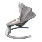 Mama Kiddies prémiová 2-v-1 elektrická hojdačka a lehátko s diaľkovým ovládaním v sivej farbe + darčeky