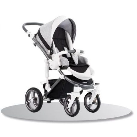 Bebetto Murano 3in1 Full Extra bőrrel szürke-fekete-fehér színben + Kiegészítők + Ajándék