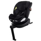 ISOFIX-ová autosedačka Mama Kiddies Turbo Wings otočná o 360° (40 – 150 cm) v čiernej farbe s opornou nohou + darček – opierka chrbtice, slnečná clona